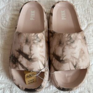 NWT VS PINK Platform Shower Slides Medium 7-8